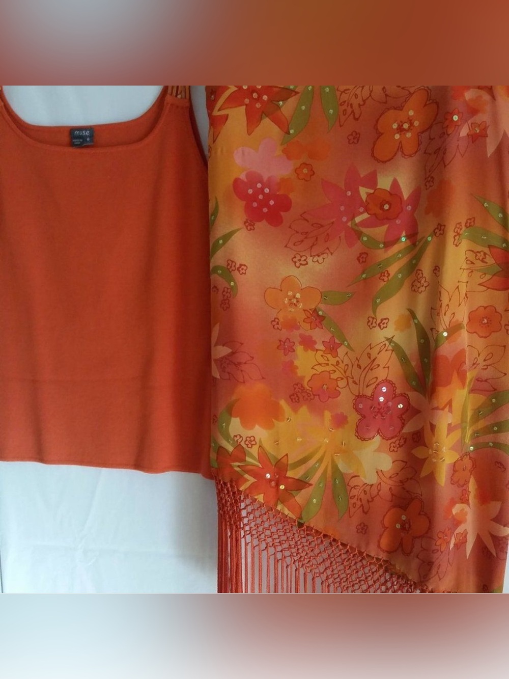 Gorgeous Tropical Y2K Fairycore Matching Set From Muse With Sequins and Fringe